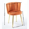 NicBex Set of 2 Modern Dining Chairs with Cushions and Comfortable Backrest,Velvet Armless Chairs for Kitchen,Living Room - 3 of 4