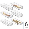 iDesign Plastic Makeup Drawer Organizer Tray - Set of 6 - Clear - 2 of 4