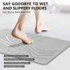 Light Gray Non - Slip Bath Mat, Fast Drying, Super Absorbent Diatomite Shower Mat 23.6x15.35 - 2 of 4