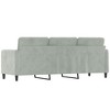 vidaXL 3-Seater Sofa Light Gray 70.9" Velvet - 4 of 4