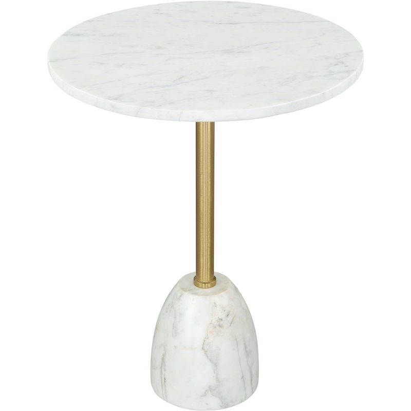 Charmayanne Side Table Marble White - ZM Home, 4 of 13