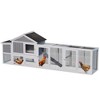 Akoasm 111.5 in. W Large Outdoor Wooden Chicken Coop with Waterproof UV-Resistant Panels, Egg Tray, Safety Lock & Removable Tray-Gray - 3 of 4