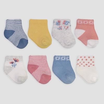 Image of Carter's Just One You® Baby 8pk Ankle Floral Socks - 3-12M