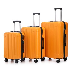 KTMBDW  Luggage 3 Piece Set Suitcase Spinner Hardshell Lightweight Durable with Combination Lock, Carry on Suitcase - 20"/24"/28" - 1 of 4