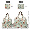 Wrapables Large & Small Foldable Nylon Reusable Shopping Bags (Set of 2), Cardinal Birds - 2 of 4
