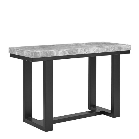 Lucca Gray Marble Sofa Table Espresso - Steve Silver Co. : Target