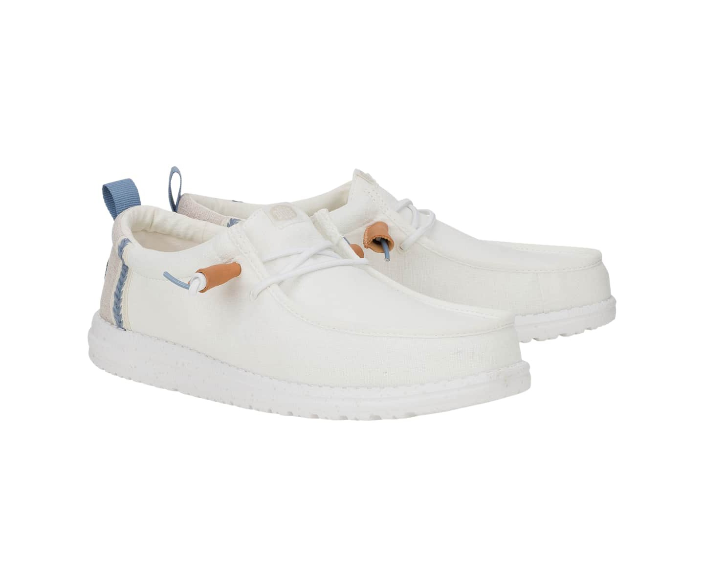 HEYDUDE Men Wally Craft Linen, White/Stone Grey, 10, цвет: Белый — фото 2
