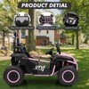 Jojoka 24V 2 Seater Ride On Car, XXXL Off-Road UTV for Kids w/Metal Frame, Wide Seat,Pop Music,3 Speeds for Boys and Girls - 2 of 4