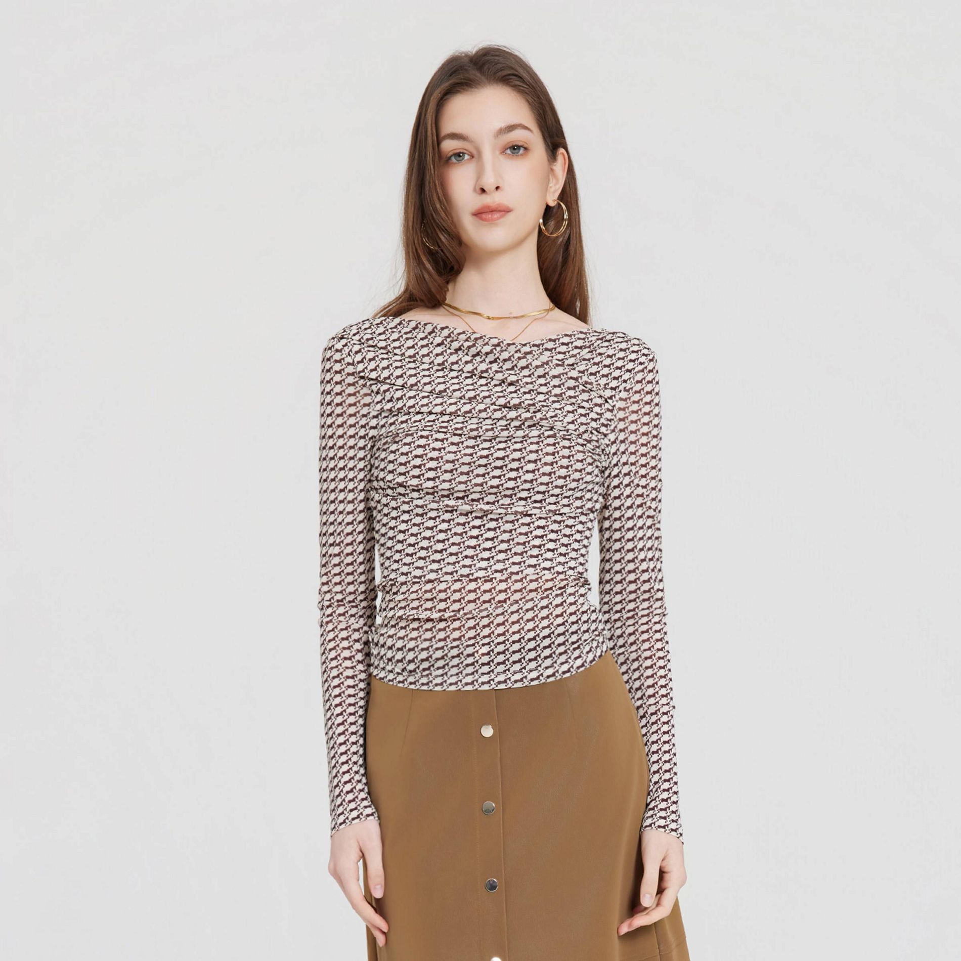 Women's Long Sleeve Off the Shoulder Wrap Top - A New Day™