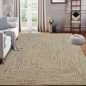 Modern Hallway Runner Rug, Washable Non-Slip Low Pile Carpet, Soft Stain-Resistant Faux Wool Rug for Kitchen, Bedroom - 1 of 4