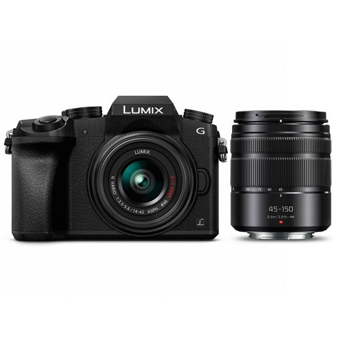 Panasonic Lumix Dmc G7 Mirrorless Micro Four Thirds Digital Camera With Lumix G Vario 14 42mm And 45 150mm Lenses Target
