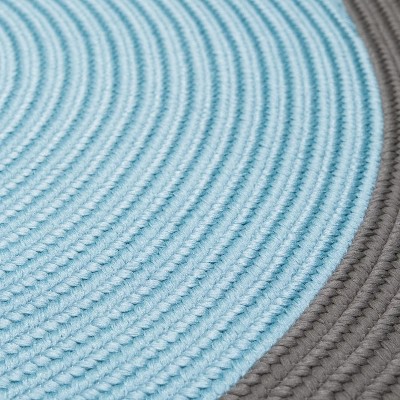 Colonial Mills Dolce Bordered Braided Doormat, 30” x 30”, Stone Blue