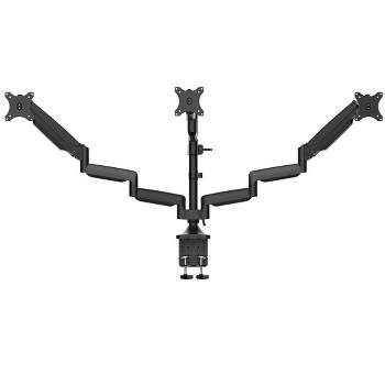 Monoprice Triple Monitor Gas Spring Mount for up to 32" Screens, Fully Adjustable Center Mount high-strength steel and aluminum structural components