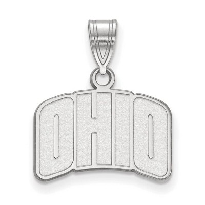 Black Bow Jewelry 14k White Gold Ohio Bobcats NCAA Small Pendant