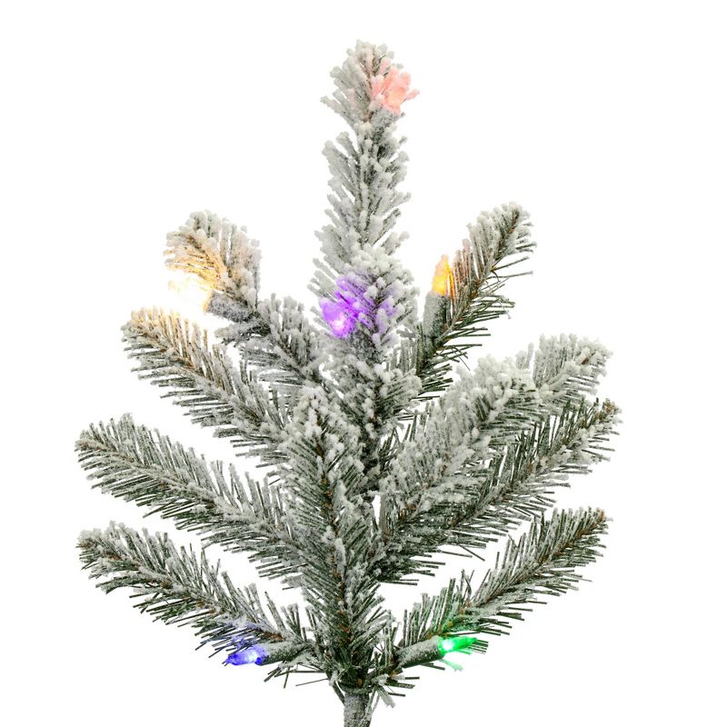 Vickerman Artificial Flocked Bavarian Pine Christmas Tree, 2 of 6