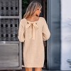 Women's Elegant Ribbed Knit Sweater Dress with Bow Detail - Cupshe - 2 of 4