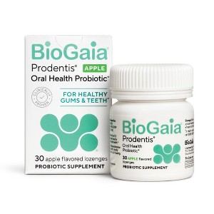 BioGaia Prodentis Oral Probiotics | Promotes Healthy Gums & Teeth | Defends Against Bad Breath & Dental Problems | Apple Flavored Dental Probiotic - 1 of 4