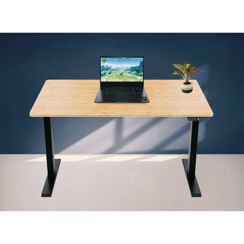 27" Electric Standing Desk with Adjustability Natural Bamboo - Uncaged Ergonomics, 4 of 13