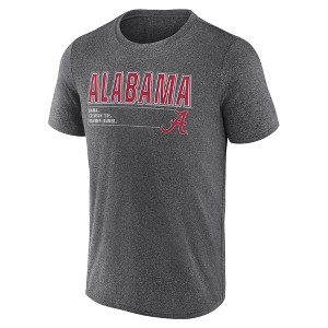 NCAA Alabama Crimson Tide Men's Charcoal Heather Poly T-Shirt - 1 of 3