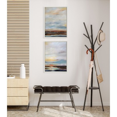 Carolina Sunset Coastal Landscape Canvas Art Set
