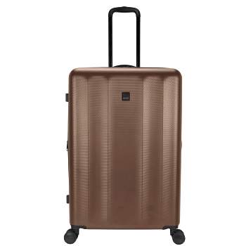 Dukap Tour Lightweight Hardside Medium Checked Spinner Suitcase - Champagne  : Target