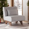 GlasFlength Accent Chairs Leisure and Reading Lounge Armless chair, Comfortable Suitable for Living Room, Bedroom, Office, Gray, 28.7"*34.3"*31.9" - 4 of 4