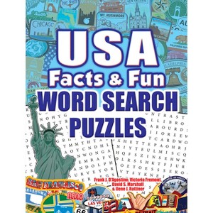 USA Facts & Fun Word Search Puzzles - (Dover Brain Games & Puzzles) by  Frank J D'Agostino & Victoria Fremont & David Marshall & Ilene J Rattiner - 1 of 1