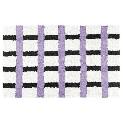 Unique Bargains Checkered Pattern Soft Absorbent Non-Slip Bathroom Rugs