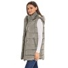 Women's Long Puffer Vest with Hood - S.E.B. By SEBBY - 3 of 4