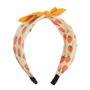 Unique Bargains Girl's Elegant Flower Headbands 6.30"x4.72"x2.05" Orange Yellow 1 Pc - 1 of 3