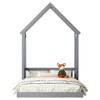 CAVINAS Twin/Full Size Bed Frame with House-Style Roof & Headboard Guardrails,Modern Floor Bed for Kids Room,Bedroom - 4 of 4