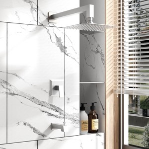 LOVMOR Shower Tub Kit, Tub and Shower Faucet Set with Single-Spray Shower Head and Tub Spout, Chrome (Valve Included) - 1 of 4