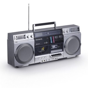aiwa Retro Boombox CD Player with Cassette Recording, Bluetooth 5.0, VU Meters, LCD Display, Dual 40W Speakers - 1 of 4