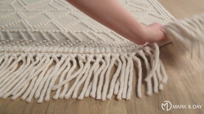 Serene Haven Hand-Knotted Wool Beige Area Rug, 8' x 10'