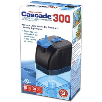 Penn-Plax Cascade 300 Submersible Aquarium Filter Cleans Up to 10 Gallons