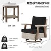 YARDSIGHT 3-Piece Rattan Outdoor Furniture, PE Wicker Swivel Patio Chair Set with Cushions and Coffee Table - 3 of 4
