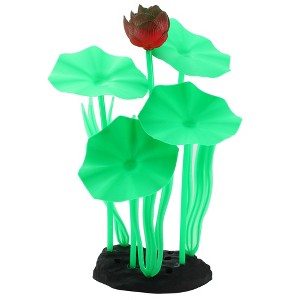 Unique Bargains Aquarium Simulation Coral Lotus Silicone Fluorescent Fish Tank Decor - 1 of 4