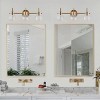 Modern 3-Light Vanity Wall Sconce, Black and Gold, Seeded Glass Globe Bathroom Light - 4 of 4