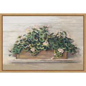 Amanti Art Market Geraniums Crop by Carol Rowan Framed Canvas Wall Art - 1 of 4