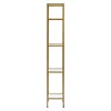 73" Aimee Narrow Etagere - Crosley: Modern Luxury Glass Shelf Unit, Powder-Coated Steel Frame, 4-Tier - 3 of 4