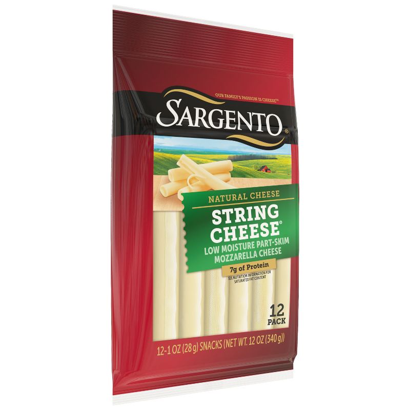 Sargento Natural Mozzarella String Cheese - 12ct, 4 of 9