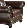 Acme Furniture Anondale Grain Leather Accent Chair Espresso/Cherry - 4 of 4