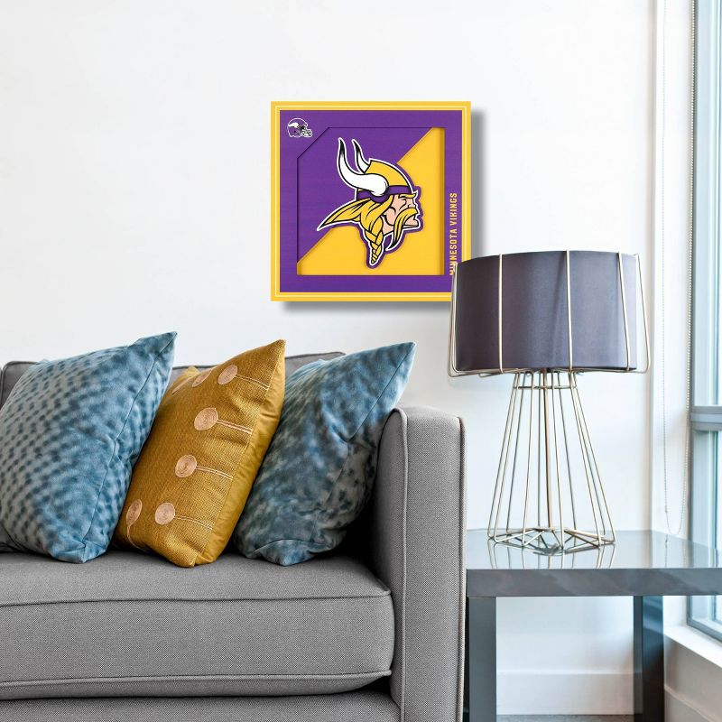 NFL Minnesota Vikings 3D Logo Series Wall Art - 12&#34;x12&#34;, 2 of 5