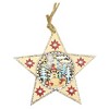 Holiday Ornament 3.25" Star With Winter Scene Santa Snowman Deer Laser  -  Tree Ornament Sets - 3 of 4