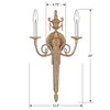 Crystorama Lighting Cast Brass Wall Mount 2 - Light Sconce in  Matte Brass - 4 of 4