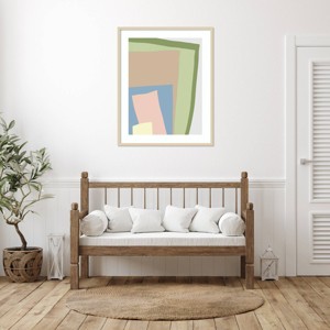 Amanti Art Blue Cut Out I by J:L Design Wood Framed Wall Art Print - 1 of 4