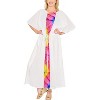 HAPPY BAY Women's House Daily Routine Evening Wear Vacation Holiday Casual Loungewear Plus Size Caftan Maxi Boho Nightwear for Women 2X-3X White, - 2 of 4