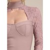 VENUS Womens Lace Sleeve Bandage Dress - 3 of 4