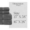 Home Weavers Elegance Essentials 550GSM 100% Cotton Zero Twist Super Absorbent Bath Towel Set - 2 of 4