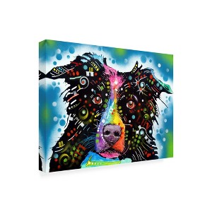Trademark Fine Art -Dean Russo 'Border Collie 3' Canvas Art - 1 of 3